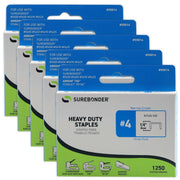 Surebonder Staple, 3/8" Wide, Silver, 50/Case - 1/4"