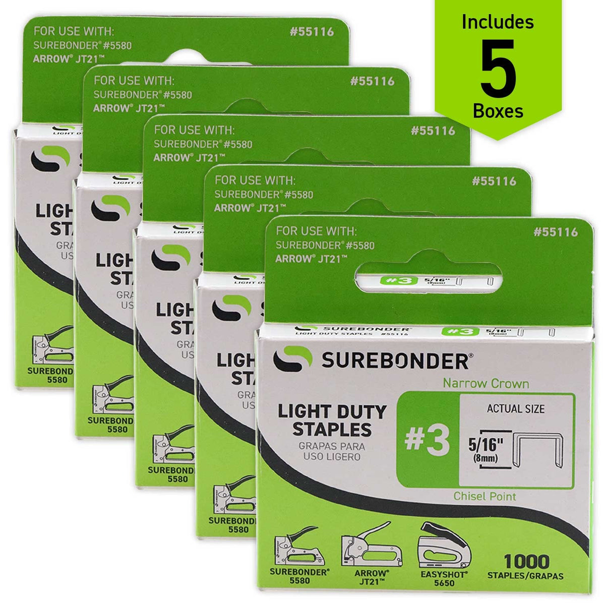 Surebonder Staple, Silver, 50/Case - photo 4