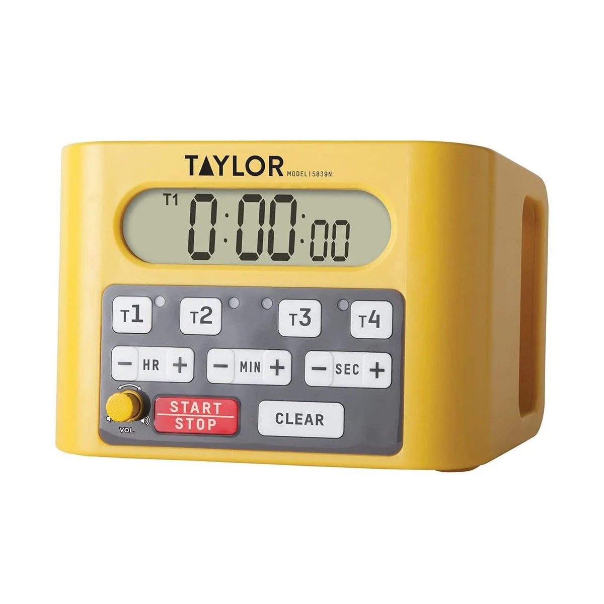 Taylor 5839N Plastic Channel Timer, 6 1/4" Wide, Yellow - Default Title