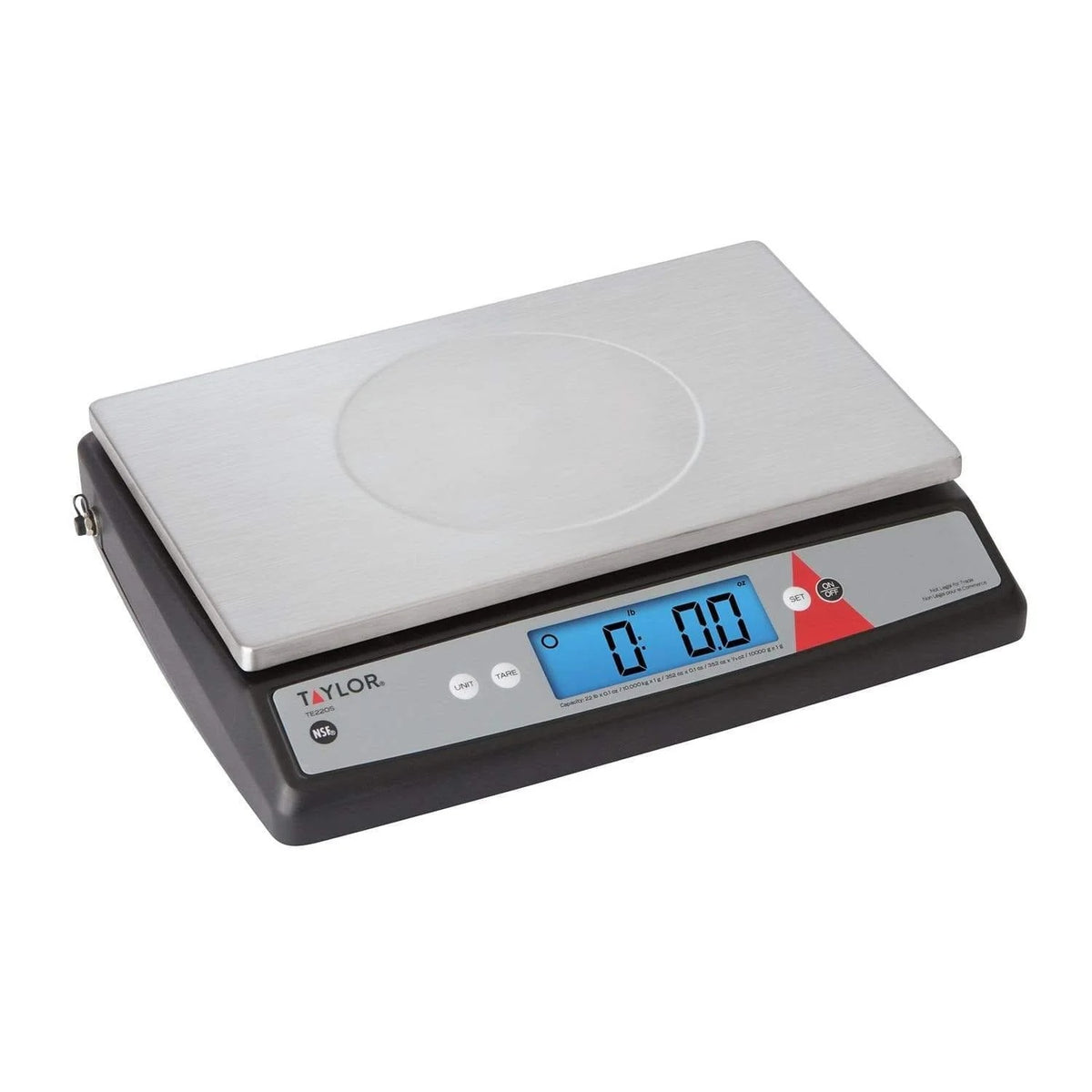 Taylor Plastic Portion Control Scale, 12 1/4" Wide - 10 kg. 22 lb.
