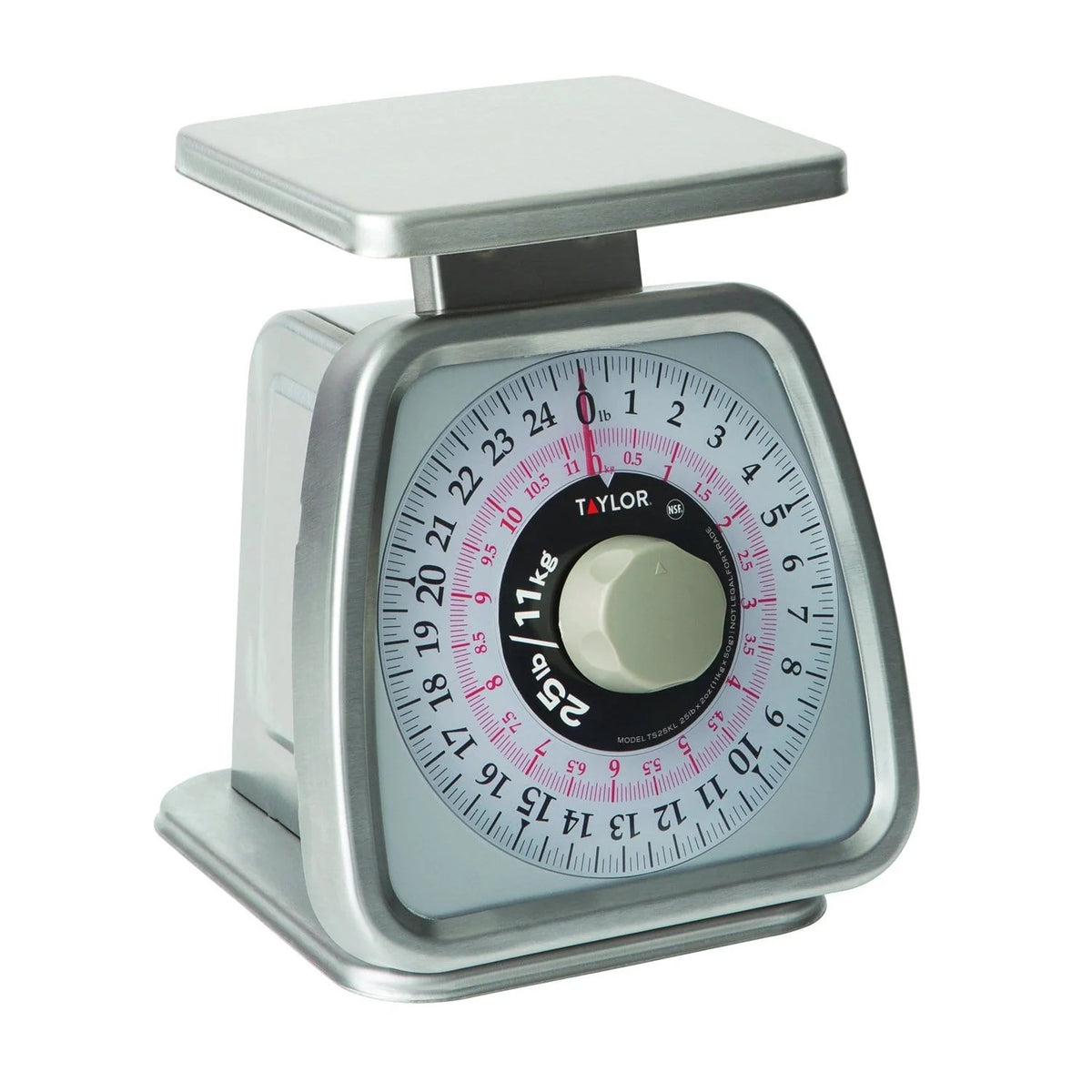 Taylor Stainless Steel Portion Control Scale, 7 1/2" Wide - 11.3 kg. 25 lb.