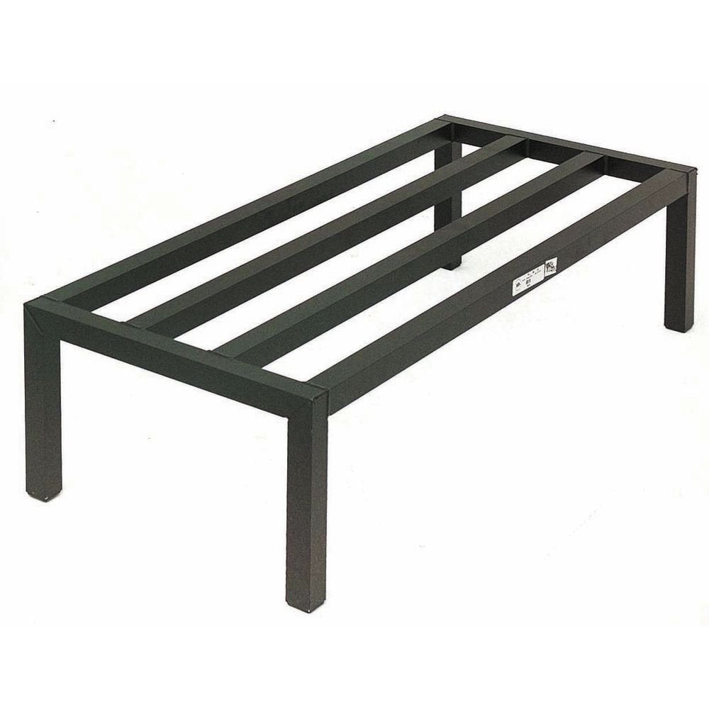 Commercial Black Aluminum Dunnage Rack - 48"L x 20"W x 12"H by HUBERT – Aluminum, Black, Model YH/DR482012/BLK