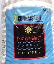 12 Pack Wholesale Lot Rockline Connaisseur 8-12 Cup Basket Coffee Filters, 8400 Coffee Filters Total