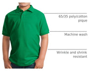 ® Youth Silk Touch™ Polo. by Port Authority – Large, Silk, Kelly Green, Model Y500