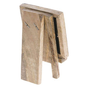 Chalkboard Sign with Easel Natural Mango Wood - 4 1/4"L x 3 1/2"W x 6"H by HUBERT – Wood, Brown, Model 53350