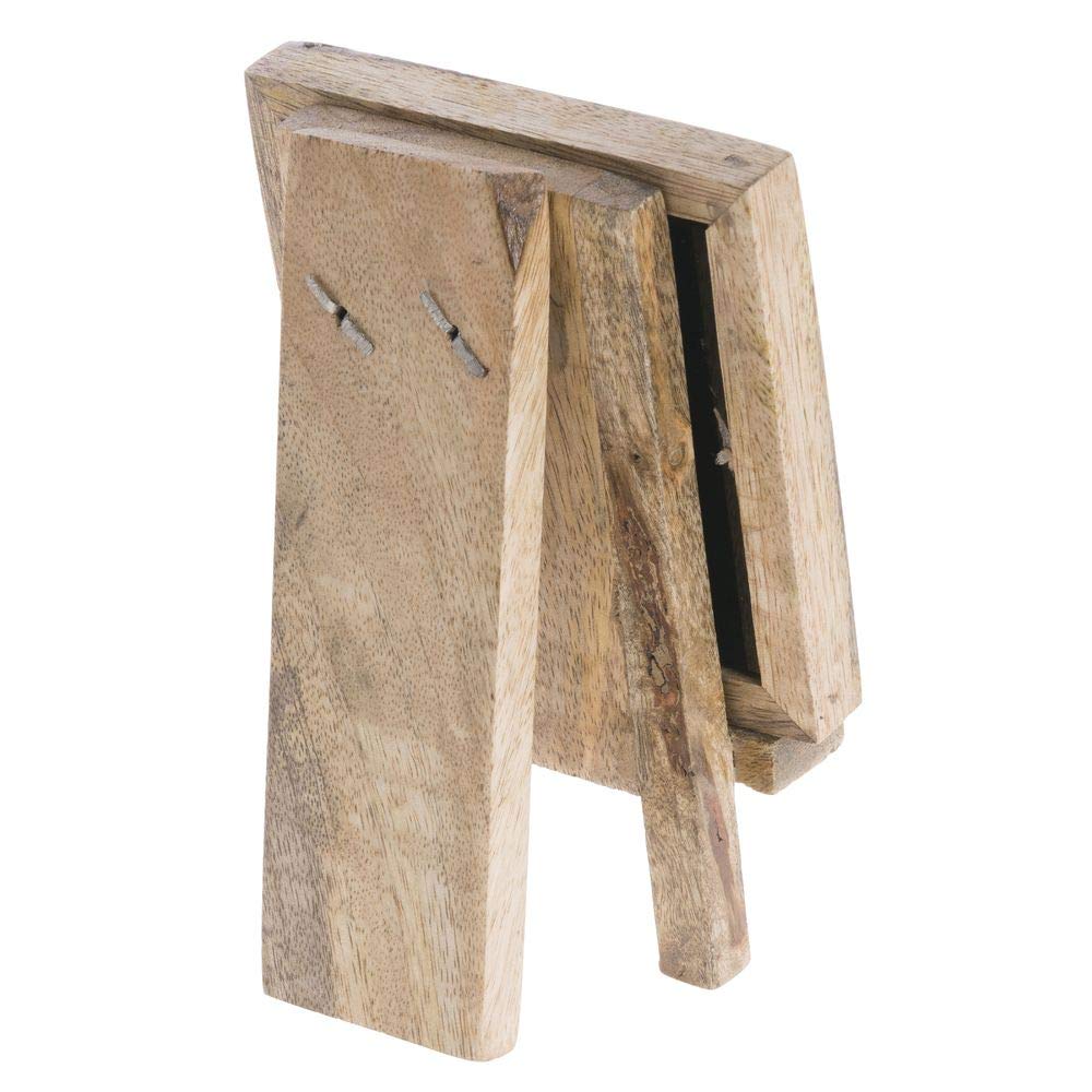 Chalkboard Sign with Easel Natural Mango Wood - 4 1/4"L x 3 1/2"W x 6"H by HUBERT – Wood, Brown, Model 53350