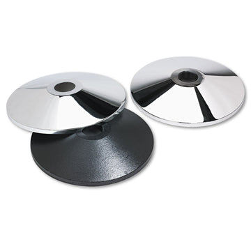 Adjusta-Tape Crowd Control Stanchion Bases by Tatco – Silver, Pack of 2, Model 11501