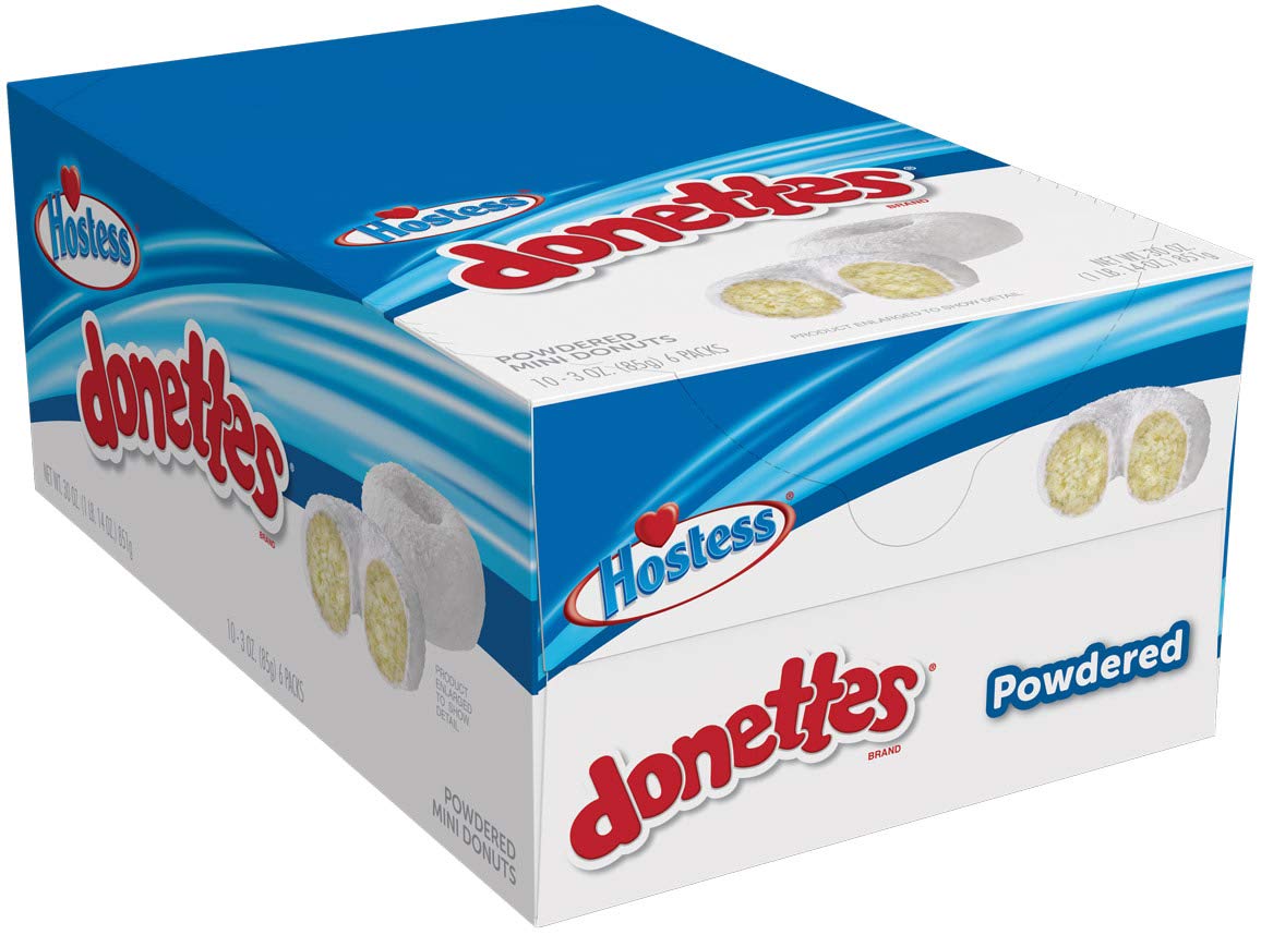 Powdered Sugar Mini Donette by Hostess – Pack of 60