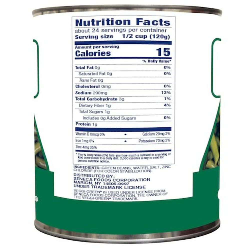 Freshlike Veggie Green Cut Beans - no. 10 can by Seneca Foods Corporation – 6.31 Pound (Pack of 6), Pack of 6, Model 3745