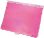 Wilson Jones View-Tab Transparent Dividers, 5-Tab Set, Pink Poly Tabs (W61005)