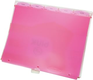 Wilson Jones View-Tab Transparent Dividers, 5-Tab Set, Pink Poly Tabs (W61005)