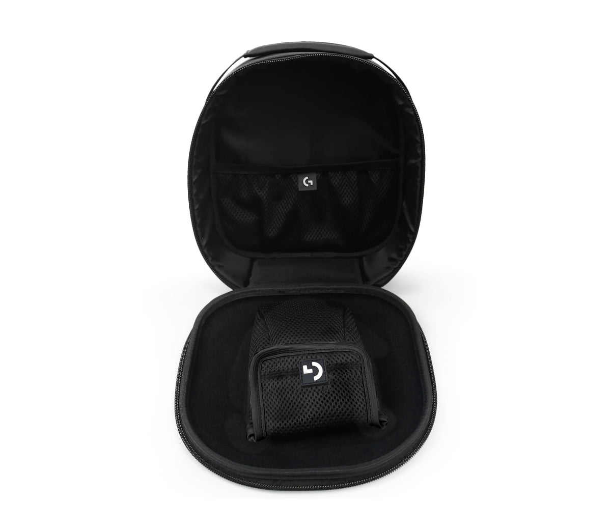 Carrying Case for Headphones and Mouse by Logitech – Fiberglass, Black/White