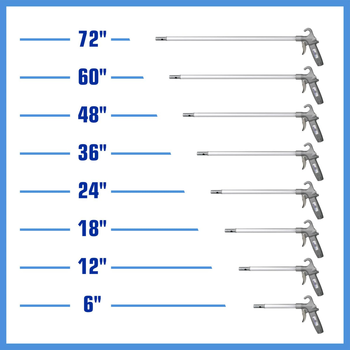 Long John Safety Air Gun with 12-Inch Aluminum Extension by Guardair – 12 Inch, Aluminum, Gray, Model 75LJ012AA