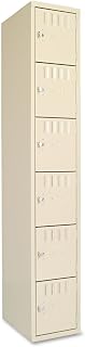 Tennsco 12 by 18 by 72 Single Stack Box Locker, Sand
