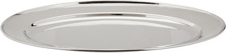 Winco 16" x 10 1/4" Oval Stainless Steel Platter | Restaurant service, Great for Entrees, Salads, Desserts and Appetizers