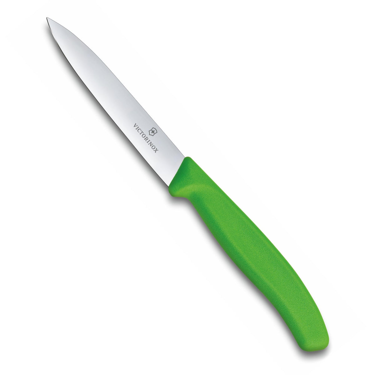 Swiss Classic Paring Knife for Cutting and Preparing Fruit and Vegetables Straight Blade in Green by Victorinox – 3.9", Stainless Steel, Green, Model 6.7706.L114