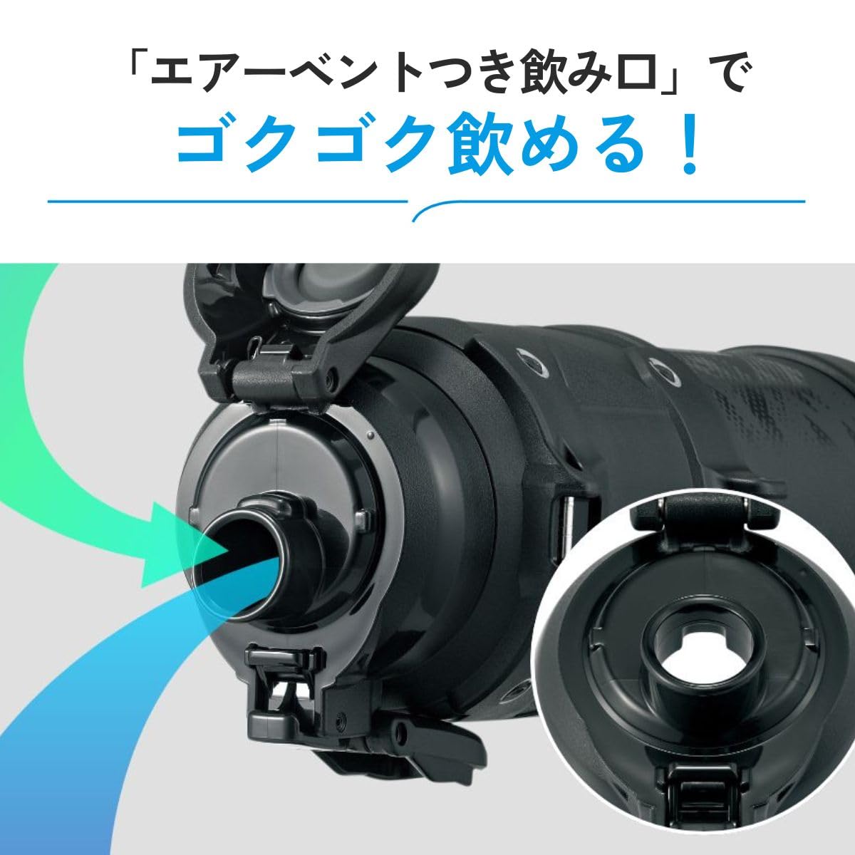 Zojirushi 1.0L / Black / sports Thermoses