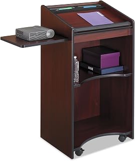 Safco Products 8918MH Executive Mobile Lectern, Mahogany