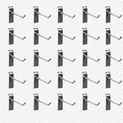 4" Chrome Slatwall Hooks, Pack of 25