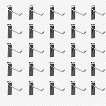 4" Chrome Slatwall Hooks, Pack of 25