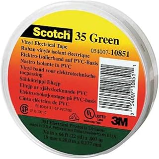 3M Electrical 500-10265 Vinyl Electrical Color Coding Tapes 35, Green