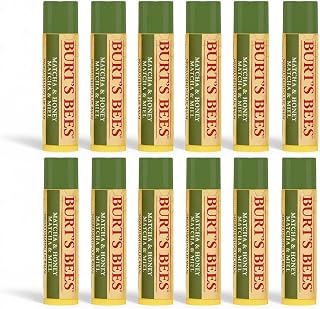 Burt's Bees Matcha and Honey Moisturizing Lip Balm .15 Ounce 100% Natural Origin (12)