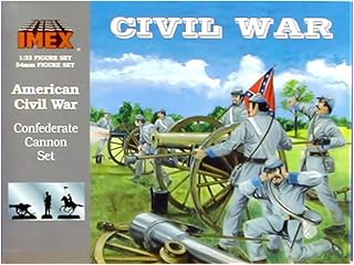 Imex Set #780 Civil War 10 Lb Confederate Cannon and Plastic Toy Soldier Set in 1/32 Scale