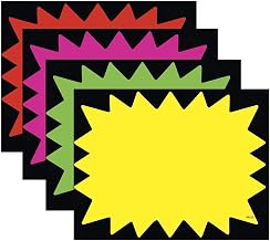 Ready Flow Blank Fluorescent Laser Cards Black Edge - 11"L x 8 1/2"H, 100 per Pack
