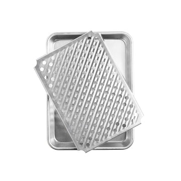 Naturals Quarter Sheet with Multi-Purpose Oven and Cooling Rack by Nordic Ware – Quarter Sheet, Aluminum, Quarter Sheet + Rack, Model 45330