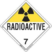 Labelmaster Z-PL7R Radioactive Hazmat Placard, Worded, Tagboard (Pack of 25)