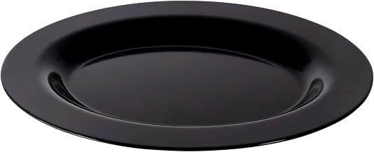 Elite Global Solutions 18" x 14" Black Oval Heavy-Duty Wide Rim Melamine Plastic Serving Platter