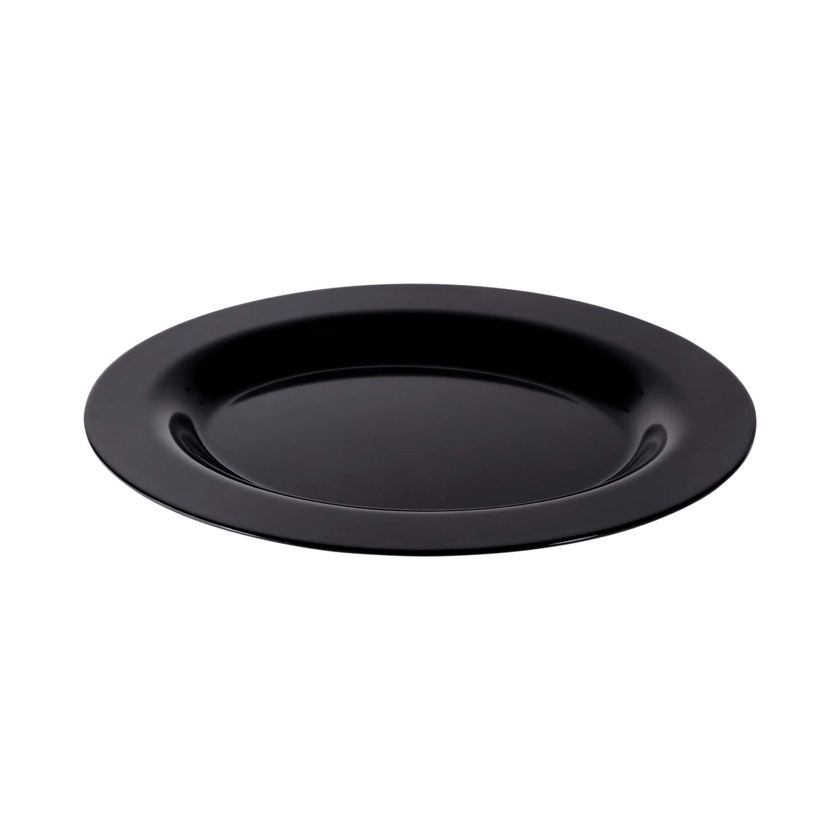 18" x 14" Black Oval Heavy-Duty Wide Rim Melamine Plastic Serving Platter by Elite Global Solutions – 18" x 14", Melamine, Black, Model M18OV-B