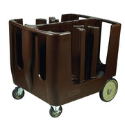 Dish Caddy with 6 Adjustable Dividers by Winco – Medium, Plastic, Brown, Model DCA-6