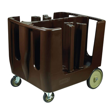 Dish Caddy with 6 Adjustable Dividers by Winco – Medium, Plastic, Brown, Model DCA-6
