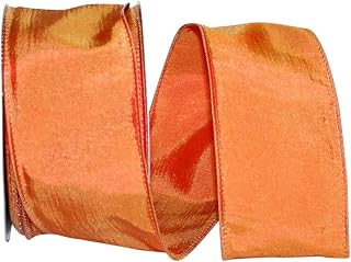 Reliant Ribbon Katy May 2 Wired Edge Ribbon, 2-1/2 Inch X 25 Yards, Burnt Orange