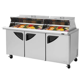 30 Pan 23 CuFt Dual Sided Refrigerated Prep Table by Turbo Air – 23.0 cubic_feet, Model TST-72SD-30-N-DS