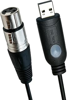 DSD TECH SH-AU21A USB to XLR Cable, 24bit/96kHz, for Dynamic Mic Recording