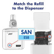 ES8 Automatic Hand Sanitizer Dispenser by Purell – 1200 mL, Durable ABS Plastic (recycling code number 7)., White, Model 7720-01