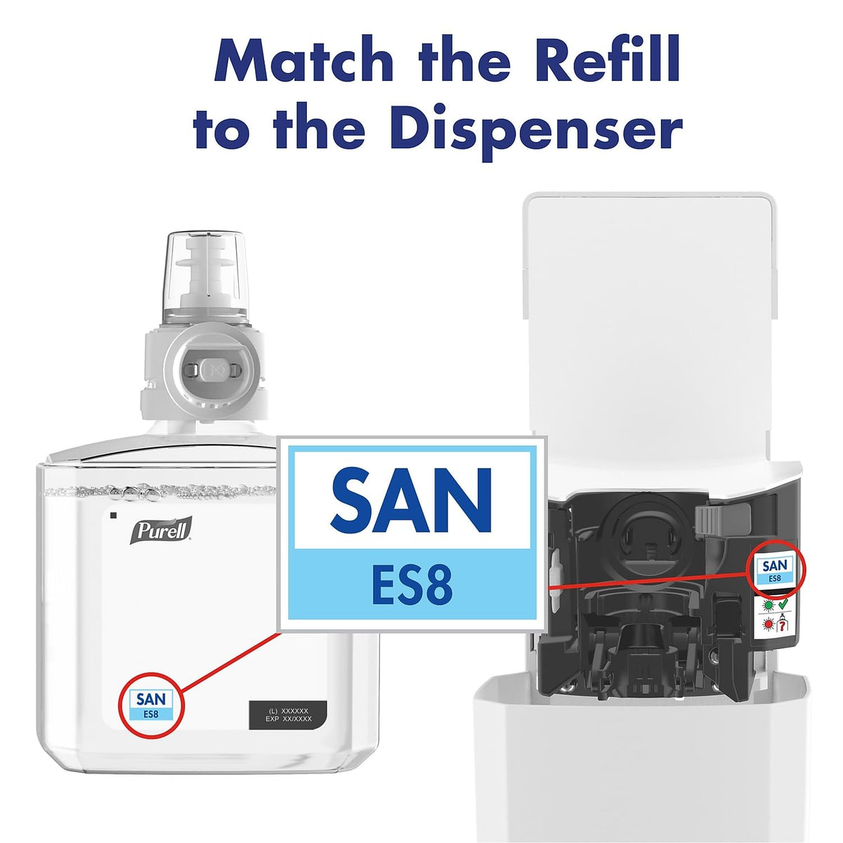 ES8 Automatic Hand Sanitizer Dispenser by Purell – 1200 mL, Durable ABS Plastic (recycling code number 7)., White, Model 7720-01