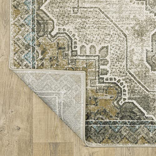 Oriental Weavers 6" x 5'3" (Rectangular) / Grey/ Blue / 1 Categories