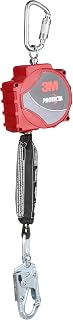 3M Protecta Self-Retracting Lifeline with Carabiner 3100516, Web, Steel Swivel Snap Hook, 20 ft.