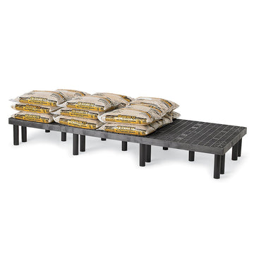 Dunnage Rack by Structural Plastics – 24"L x 48"W x 12"H, Plastic, Black, Model D4824