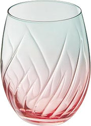 Cristal D'Arques Paris Swirly Spring Collection 6 Coloured Water Glasses 36 cl Made in France Reinforced Packaging