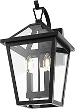 ELEGANT Lighting 10 Inch Outdoor Wall Sconce – Black, Weather-Resistant Porch & Garden Light