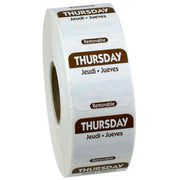 Thursday 1" Square Removable Label Brown by NCCO – 1 inch, Brown, Model R104R