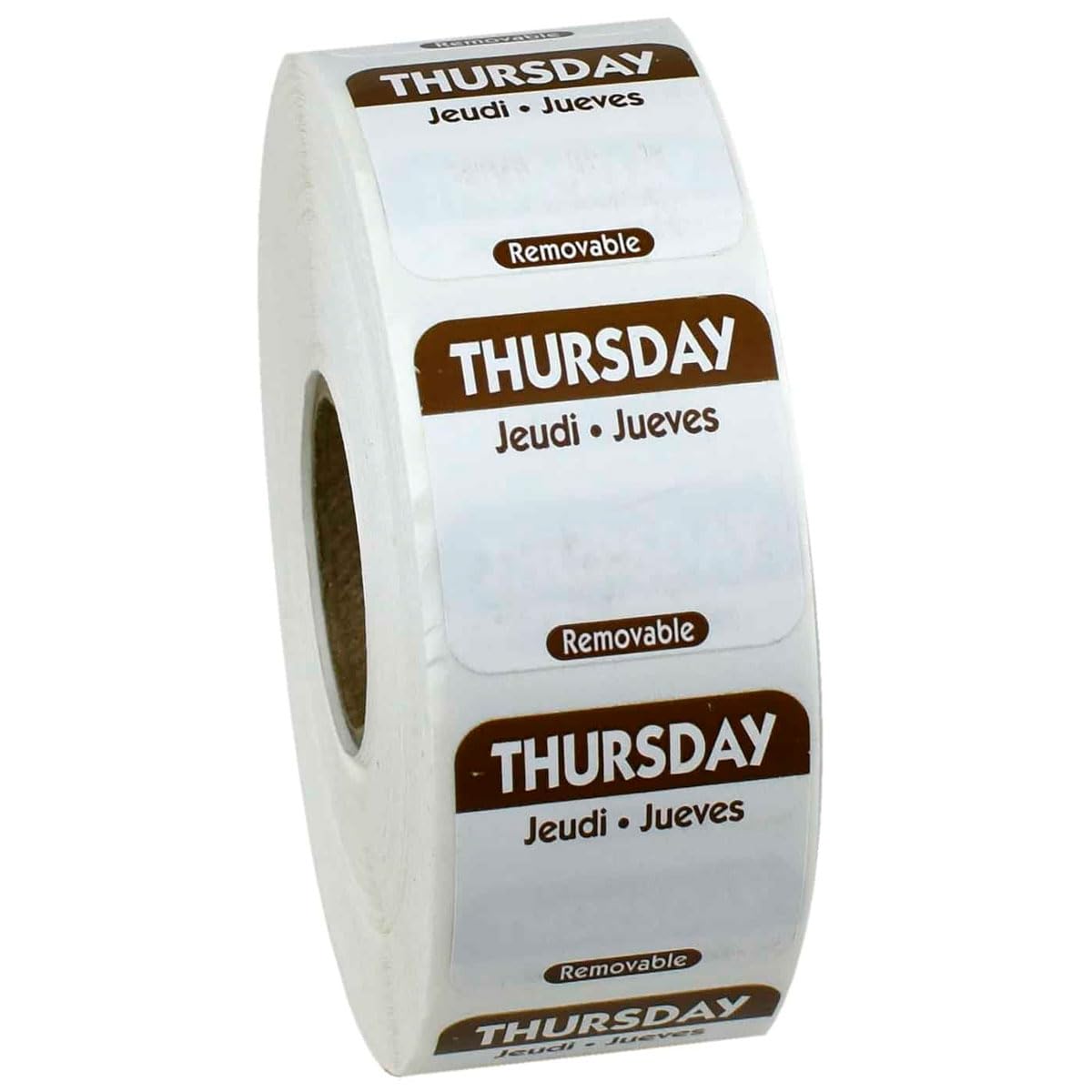 Thursday 1" Square Removable Label Brown by NCCO – 1 inch, Brown, Model R104R
