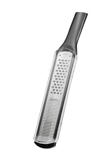 Multi-Purpose Grater by GEFU – Fein- und Grobreibe, Stainless Steel, Silver/Black, Model GF24-50480