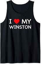 I Love My Winston First Name Red Heart Tank Top