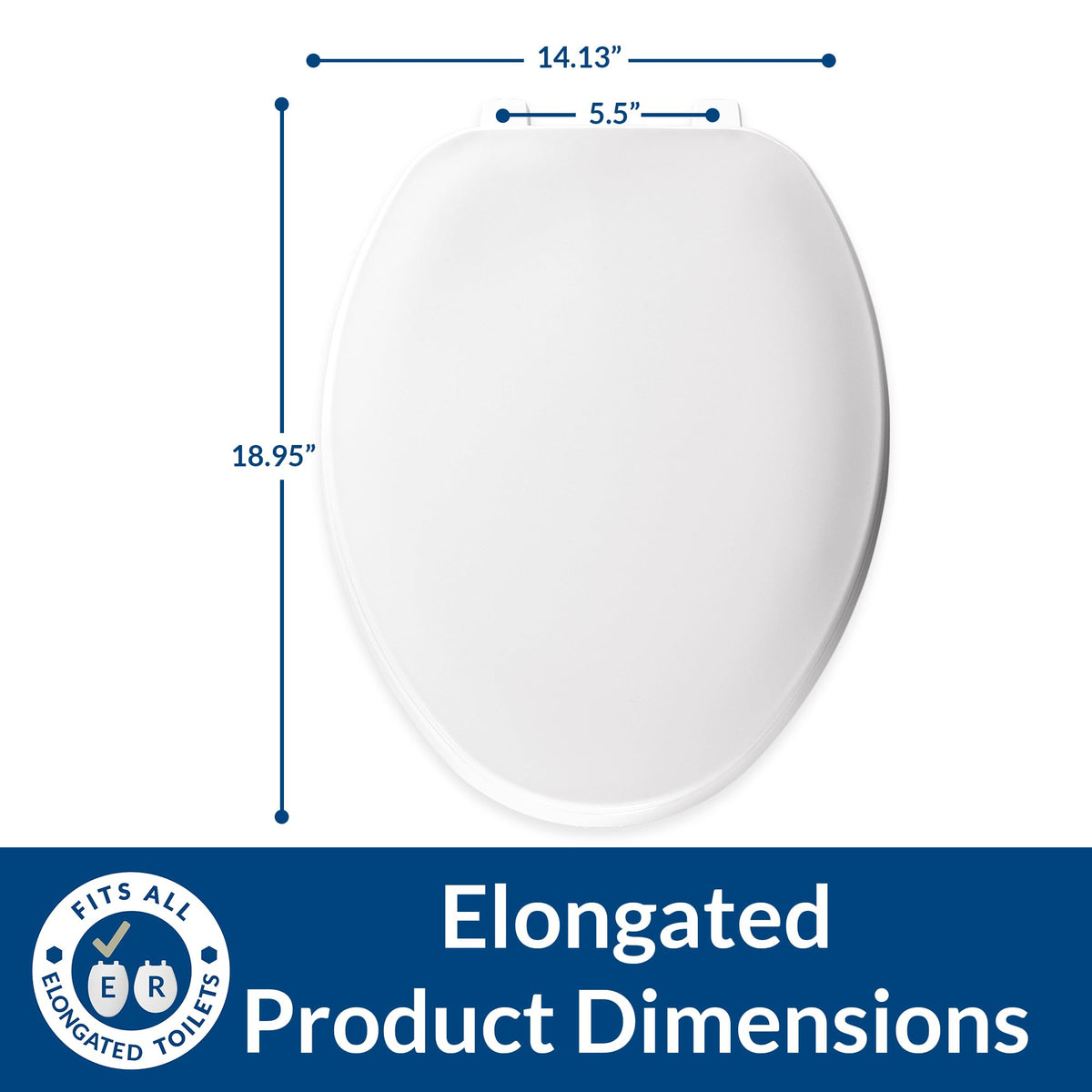 Bemis Elongated / American,Elongated / White Toilet Seats