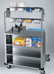 Food Service Deluxe Tray Starter Station for Pans by Lakeside – Stainless Steel, Model 2620